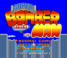 Super Bomberman (Japan) Title Screen